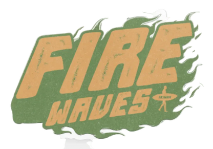 Fire waves bg | Sticker ikiway