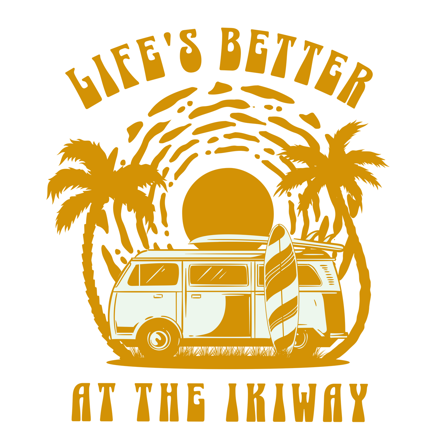 Life's better | yellow | Sticker ikiway