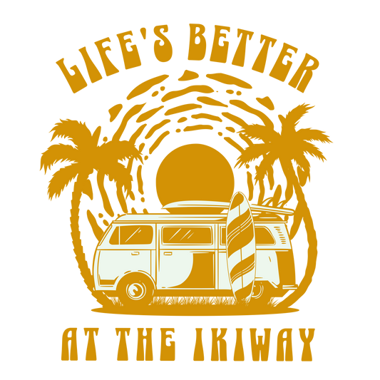 Life's better | yellow | Sticker ikiway